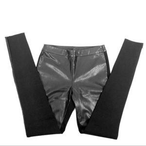 Long Tall Sally faux leather ponte black legging